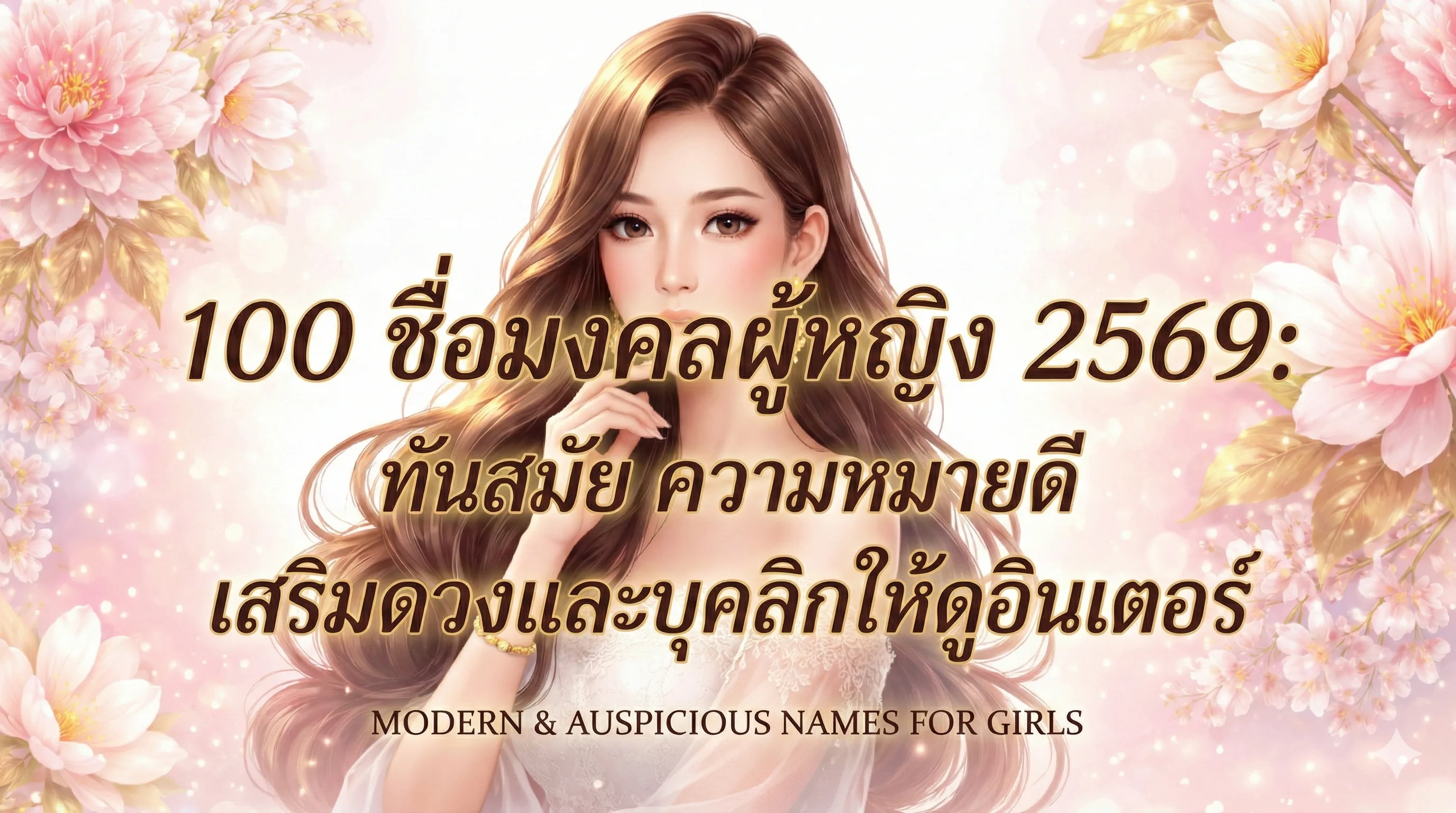 100 ชื่อมงคลผู้หญิง 2569 ชื่อทันสมัย ความหมายดี เสริมดวง